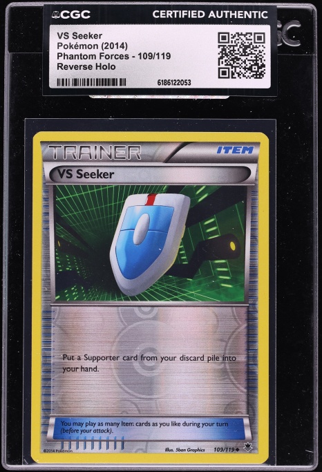 2014 Pokemon XY Phantom Forces Reverse Holo VS Seeker #109 CGC AUTH