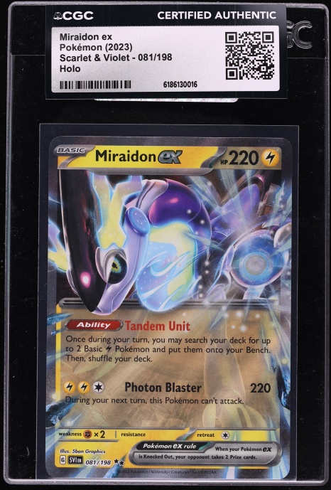 how much is the miraidon pokemon card worth - ex 081/198 - Scarlet & Violet Lightning Lightning Laser (90) This attack also does 30 damage to 1 of your opponents Benched Pokemon Miraidon EX #253 Pokemon Card