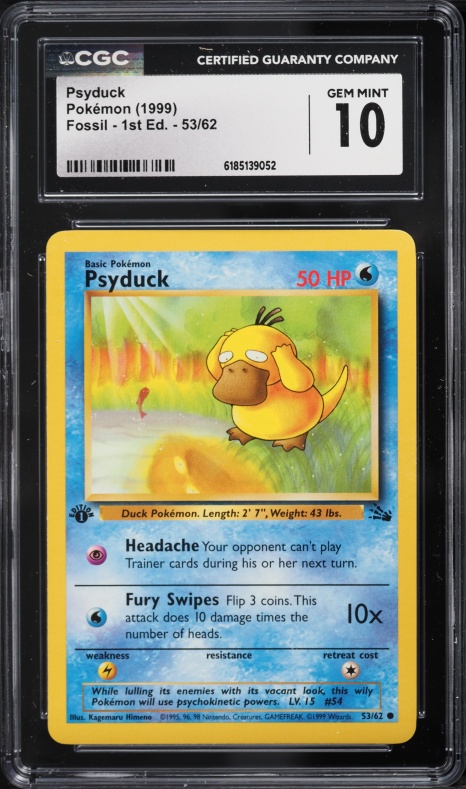 2019 Pokemon Japanese Playing Cards Old Maid Psyduck PSA 10 GEM