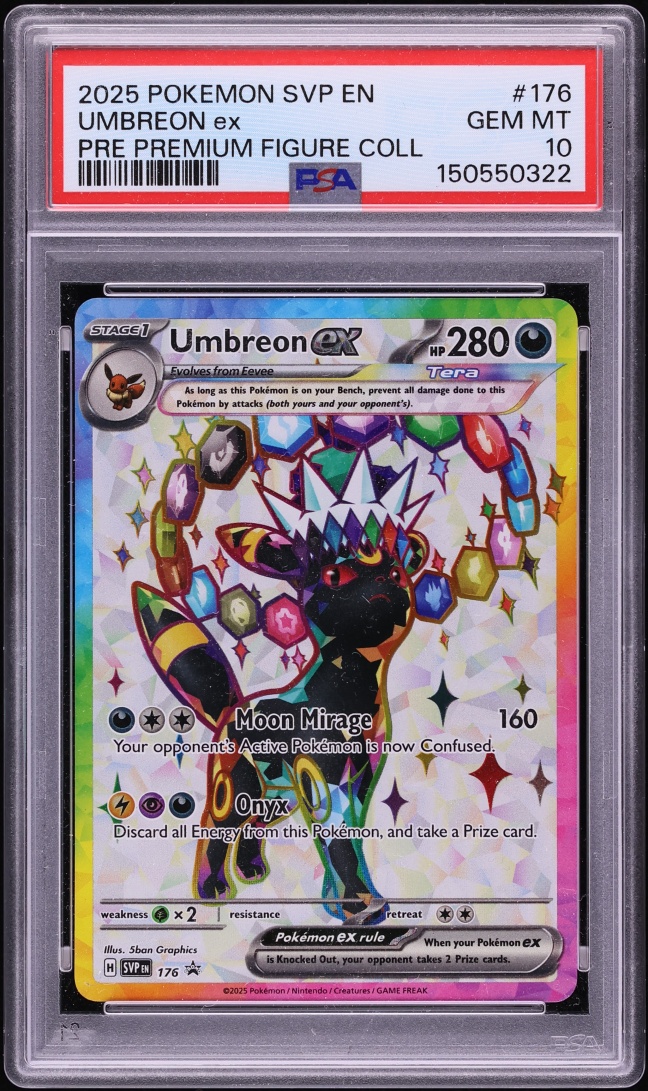 2025 Pokemon SV Promo Prismatic Evolutions Premium Figure Full Art Umbreon ex #176 PSA 10 GEM