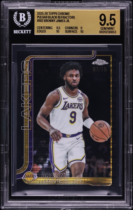 2005 Topps Chrome Black Refractor LeBron James /399 #102 SGC 6