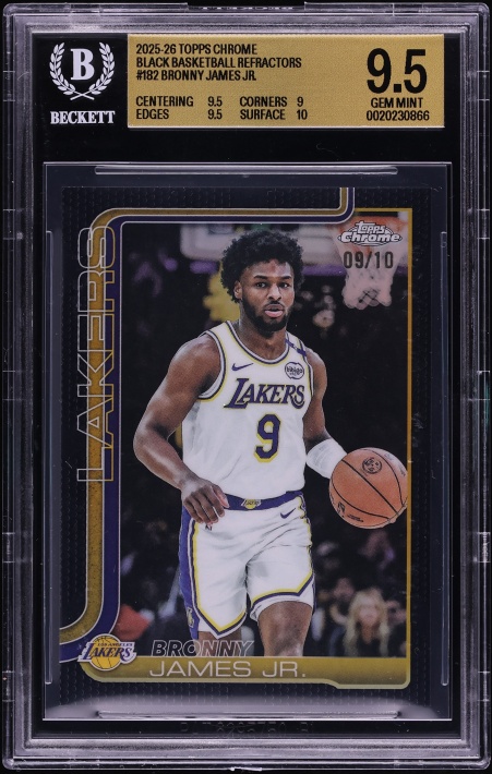 2005 Topps Chrome Black Refractor LeBron James /399 #102 SGC 6