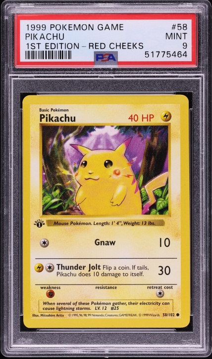 original pikachu pokemon card value 58/102 (25th Anniversary) (58/102) [First Partner Pack Jumbo C Plug shuffle your deck. Pikachu Pokmon card old back