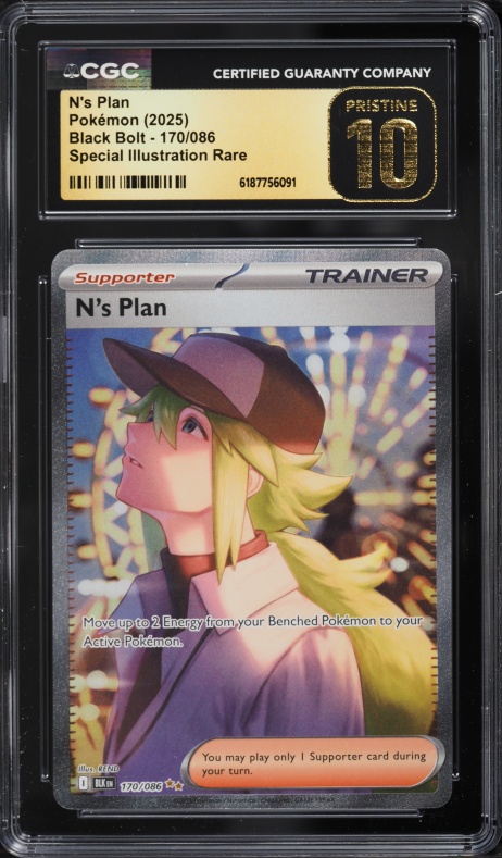 2025 Pokemon Scarlet & Violet Black Bolt SIR N's Plan #170 CGC 10 PRISTINE