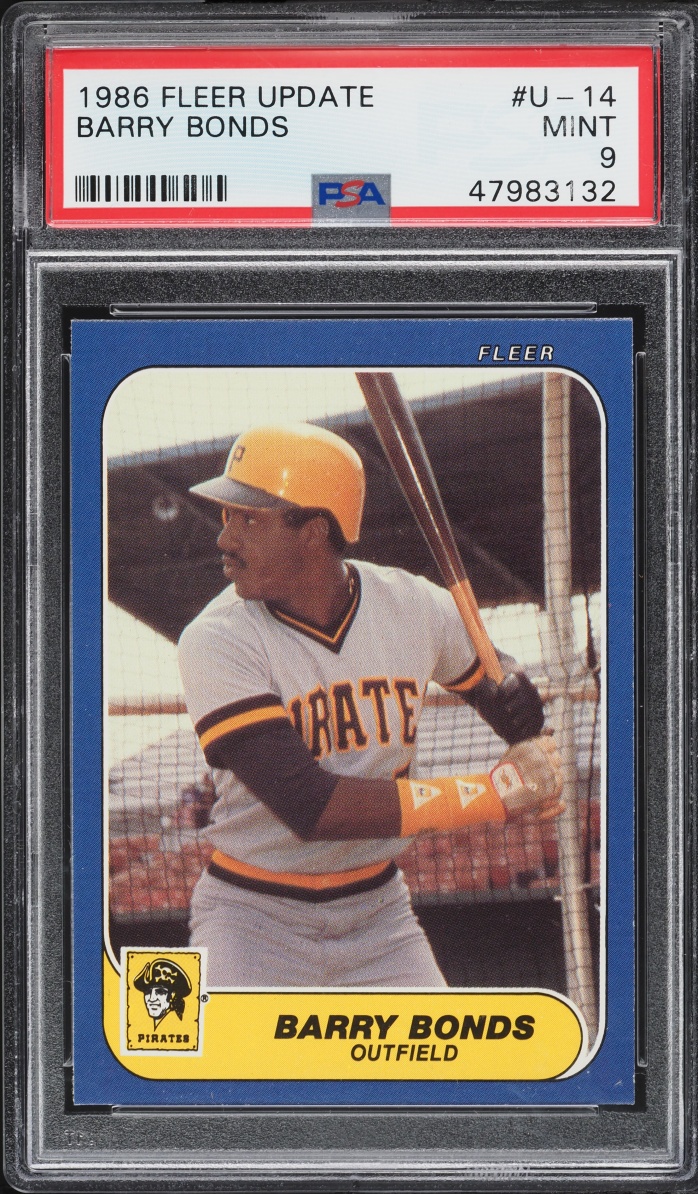 1986 Fleer Update Barry Bonds ROOKIE #U-14 PSA 9 MINT