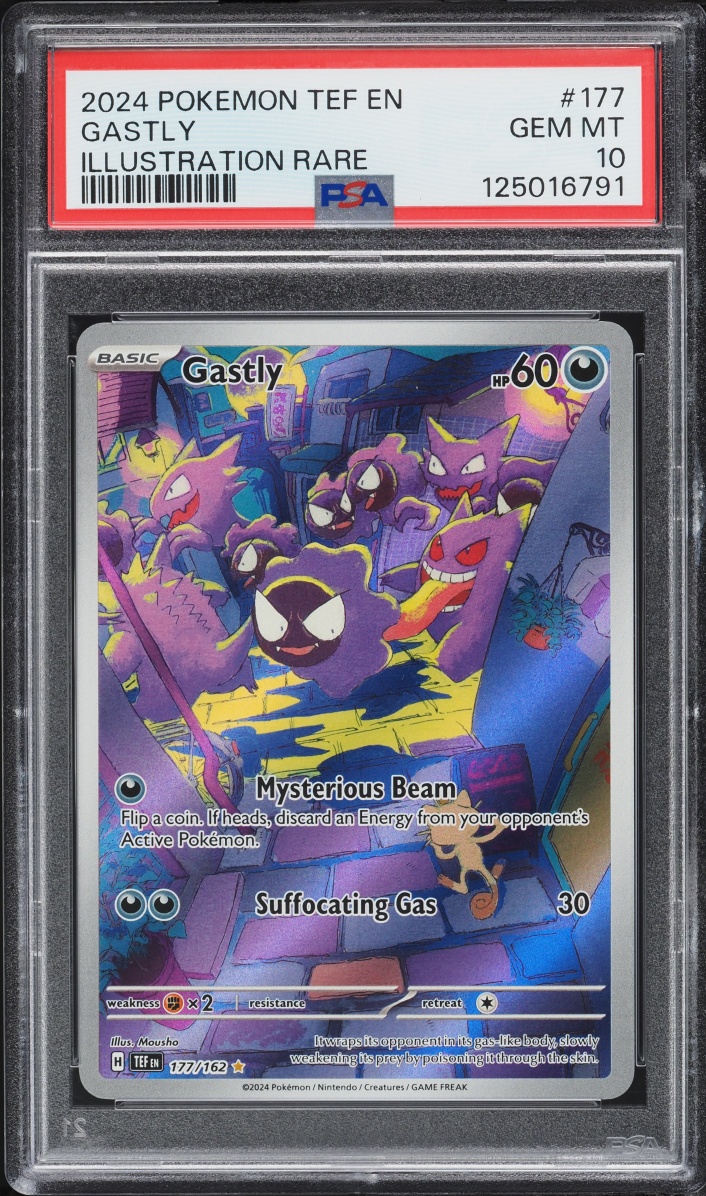2024 Pokemon Scarlet & Violet Temporal Forces IR Gastly #177 PSA 10 GEM MINT