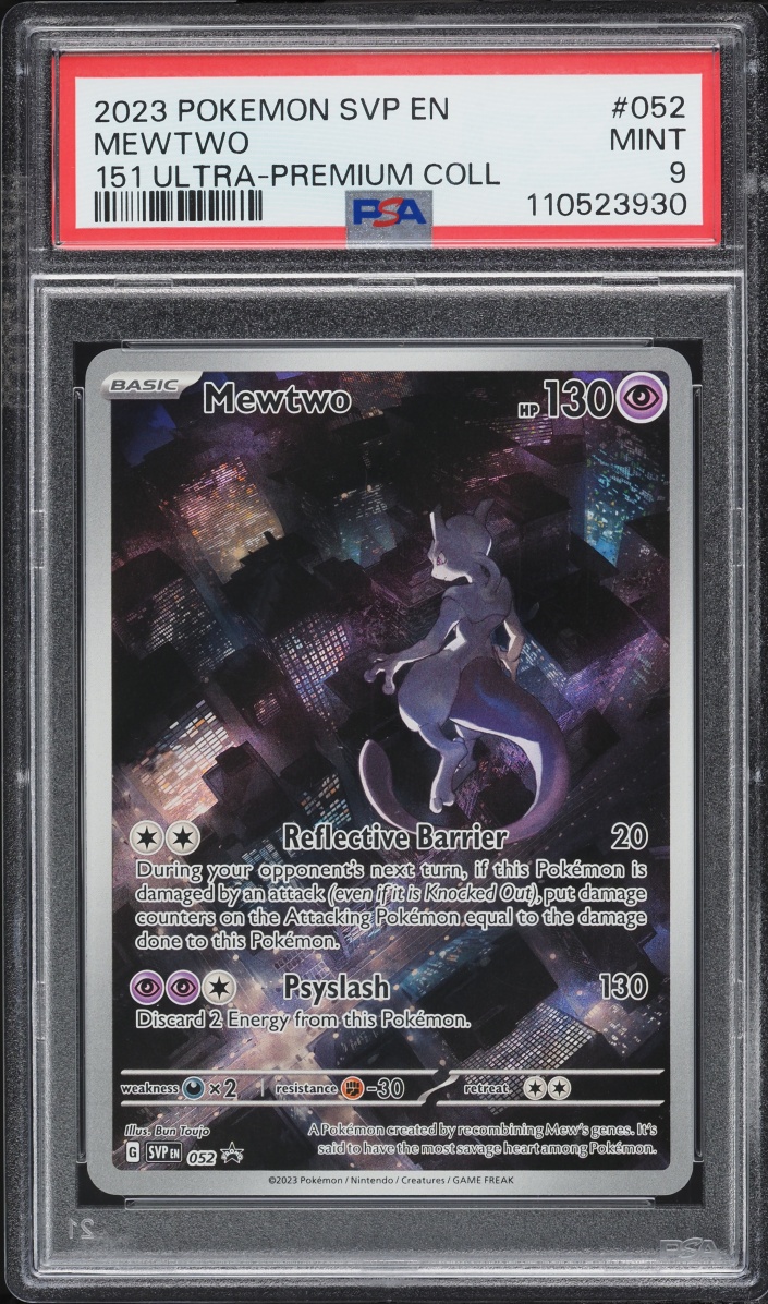2023 Pokemon Scarlet & Violet Promo 151 Ultra Premium Full Art Mewtwo #52 PSA 9 MINT