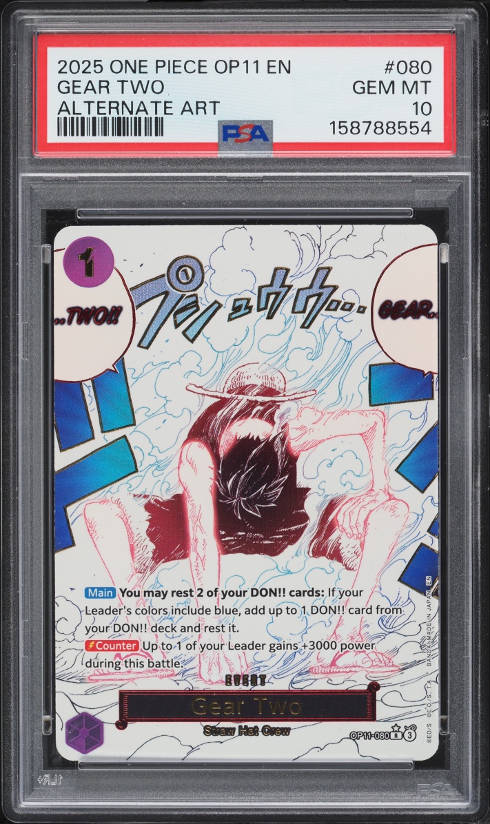2025 One Piece A Fist Of Divine Speed Alt Art Gear Two #OP11-080