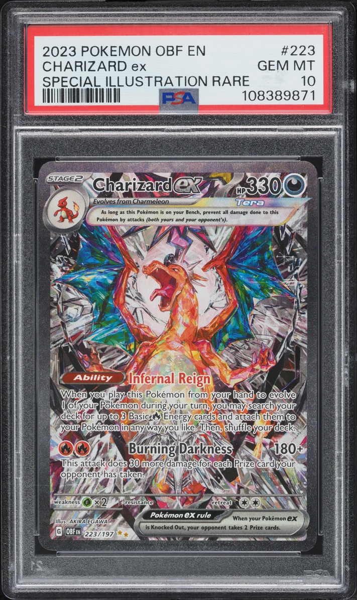 2023 Pokemon Scarlet & Violet Obsidian Flames SIR Charizard Ex #223 PSA 10 GEM MINT