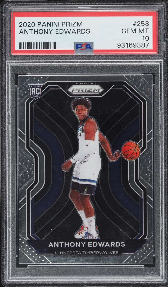 2020 Panini Prizm Anthony Edwards ROOKIE #258 PSA 10 GEM MINT