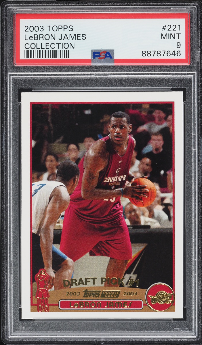 2003 Topps Collection LeBron James ROOKIE #221 PSA 9 MINT