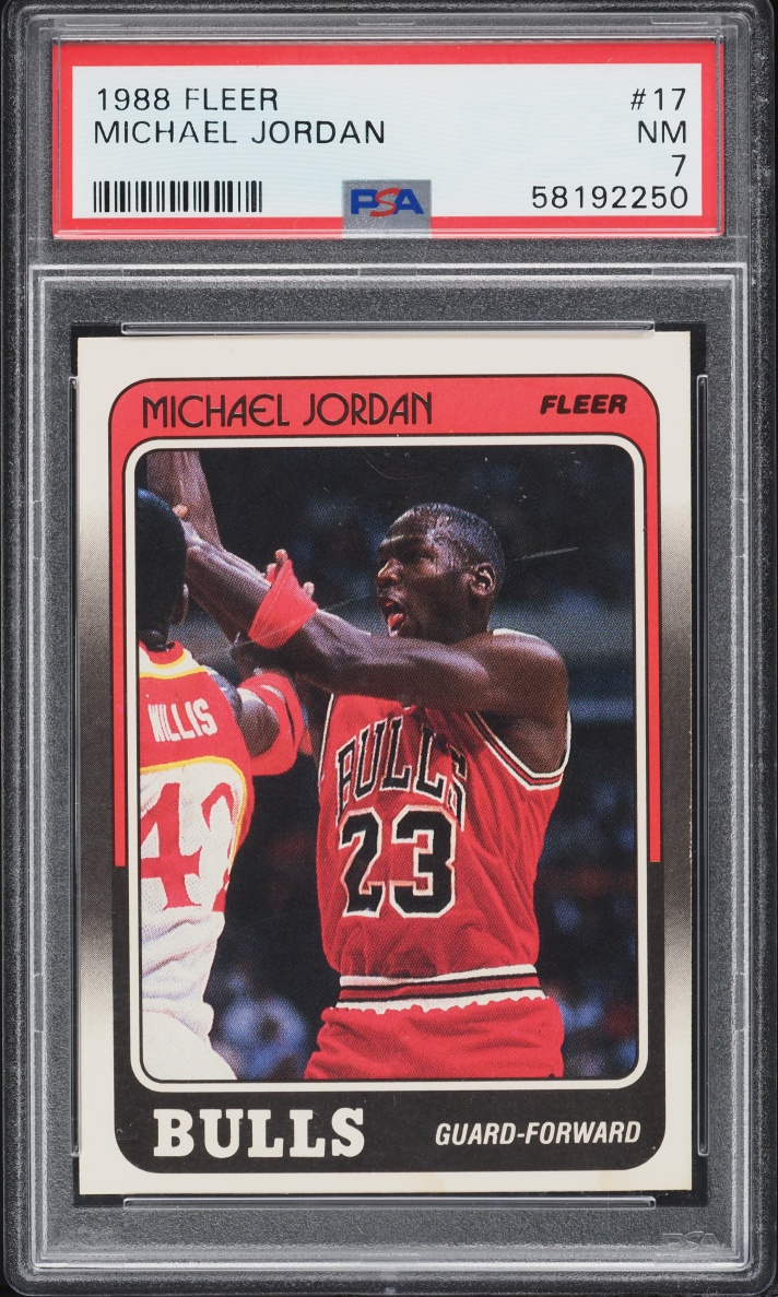 1988 Fleer Basketball Michael Jordan #17 PSA 7 NRMT