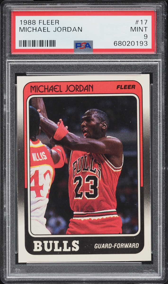 1988 Fleer Basketball Michael Jordan #17 PSA 9 MINT