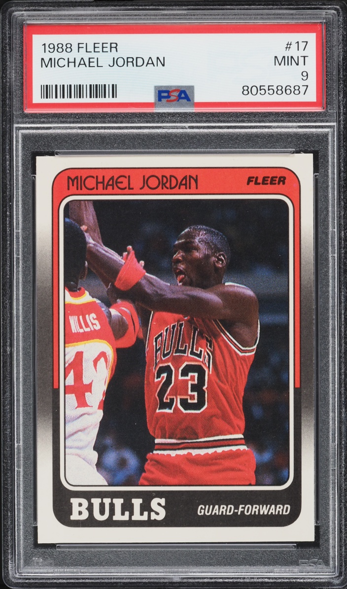 1988 Fleer Basketball Michael Jordan #17 PSA 9 MINT