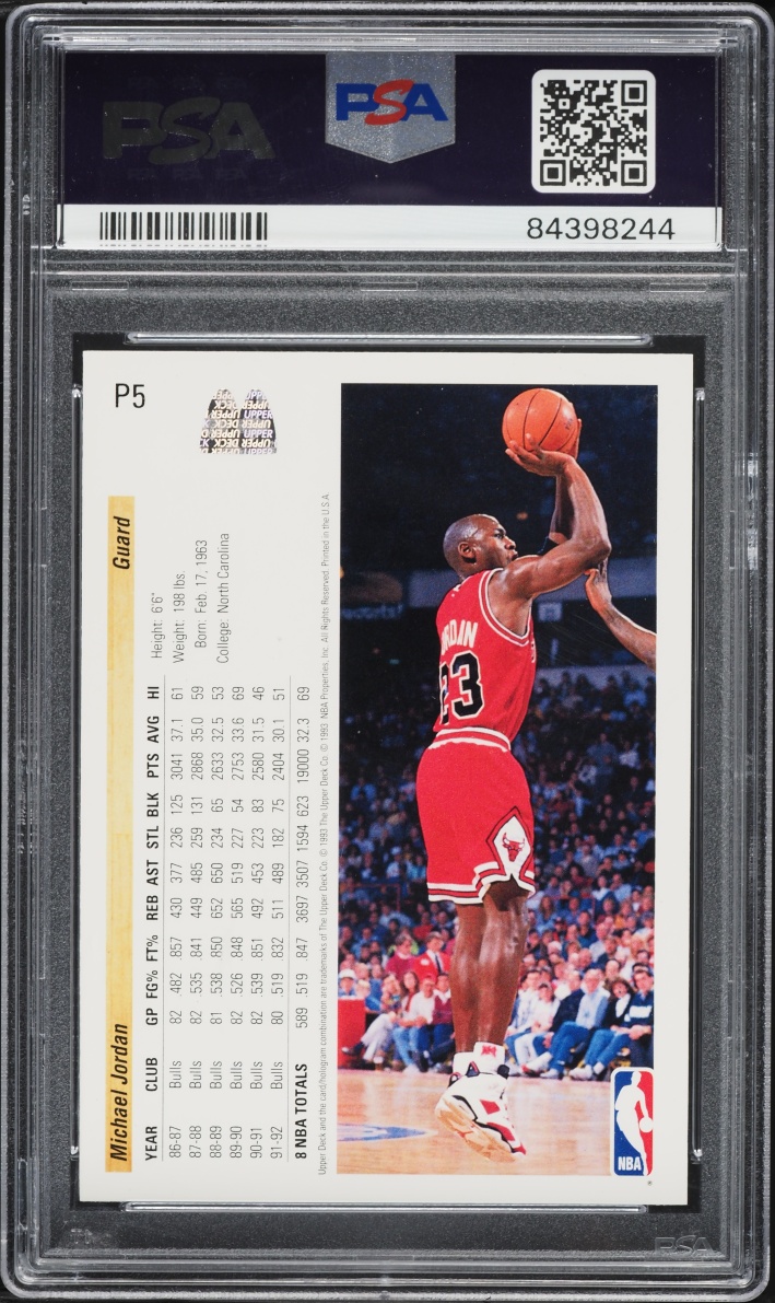 1992 Upper Deck McDonald's Michael Jordan #P5 PSA 10 GEM MINT