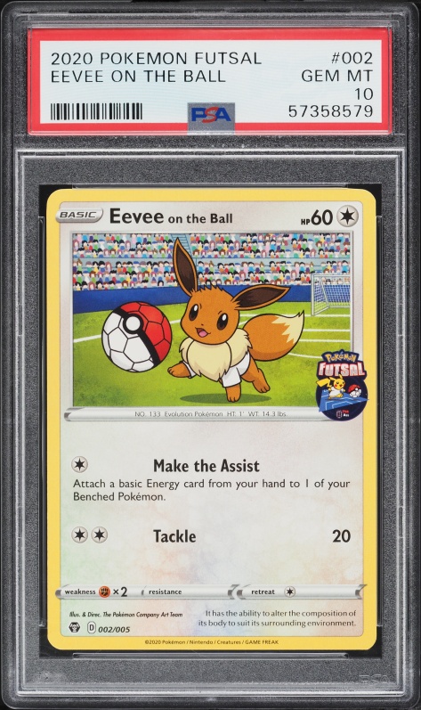 2020 Pokemon Sword & Shield Futsal Eevee On The Ball #2 PSA 10 GEM MINT