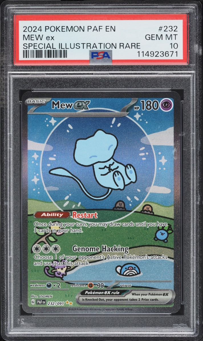 2024 Pokemon Scarlet & Violet Paldean Fates SIR Shiny Mew ex #232 PSA 10 GEM MINT