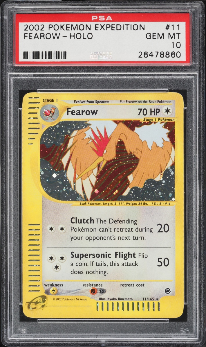 2002 Pokemon Expedition Holo Fearow #11 PSA 10 GEM MINT