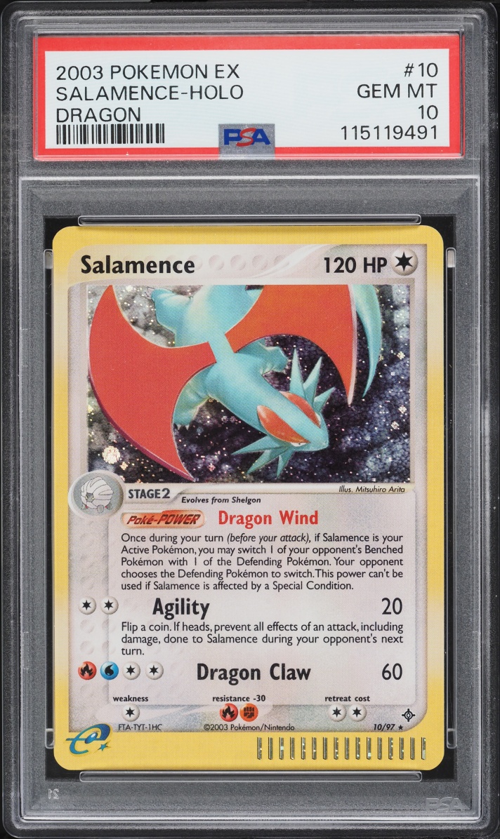 2003 Pokemon EX Dragon Holo Salamence #10 PSA 10 GEM MINT