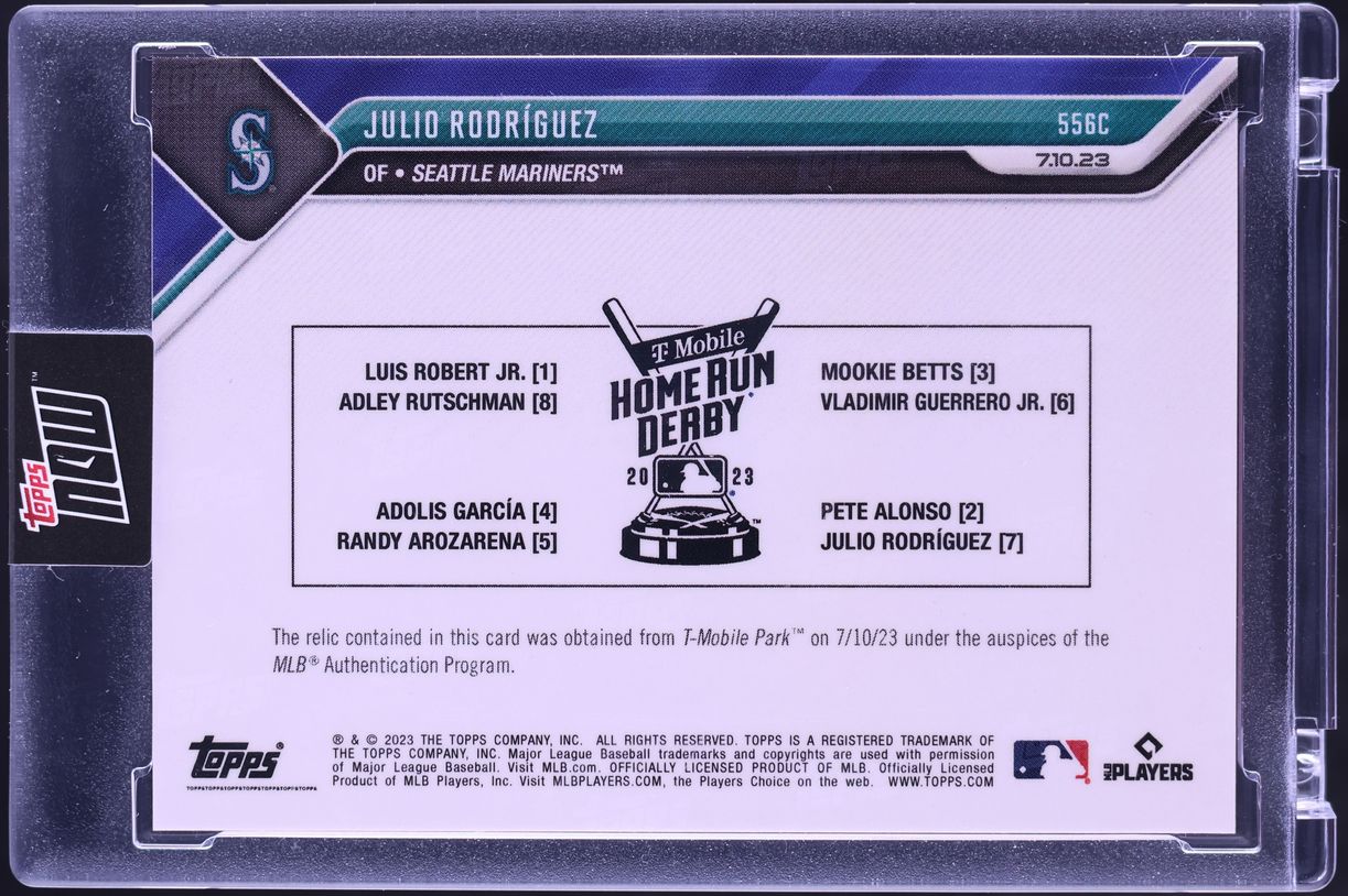 2023 Topps Now Gold Julio Rodriguez MLB LOGO PATCH 1/1 #556C