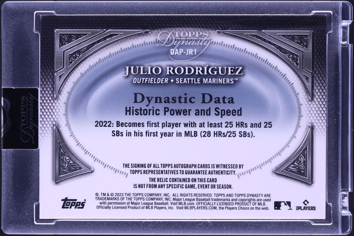 2023 Topps Dynasty Gold Julio Rodriguez NIKE TAG PATCH AUTO 1/1 #DAP-JR1