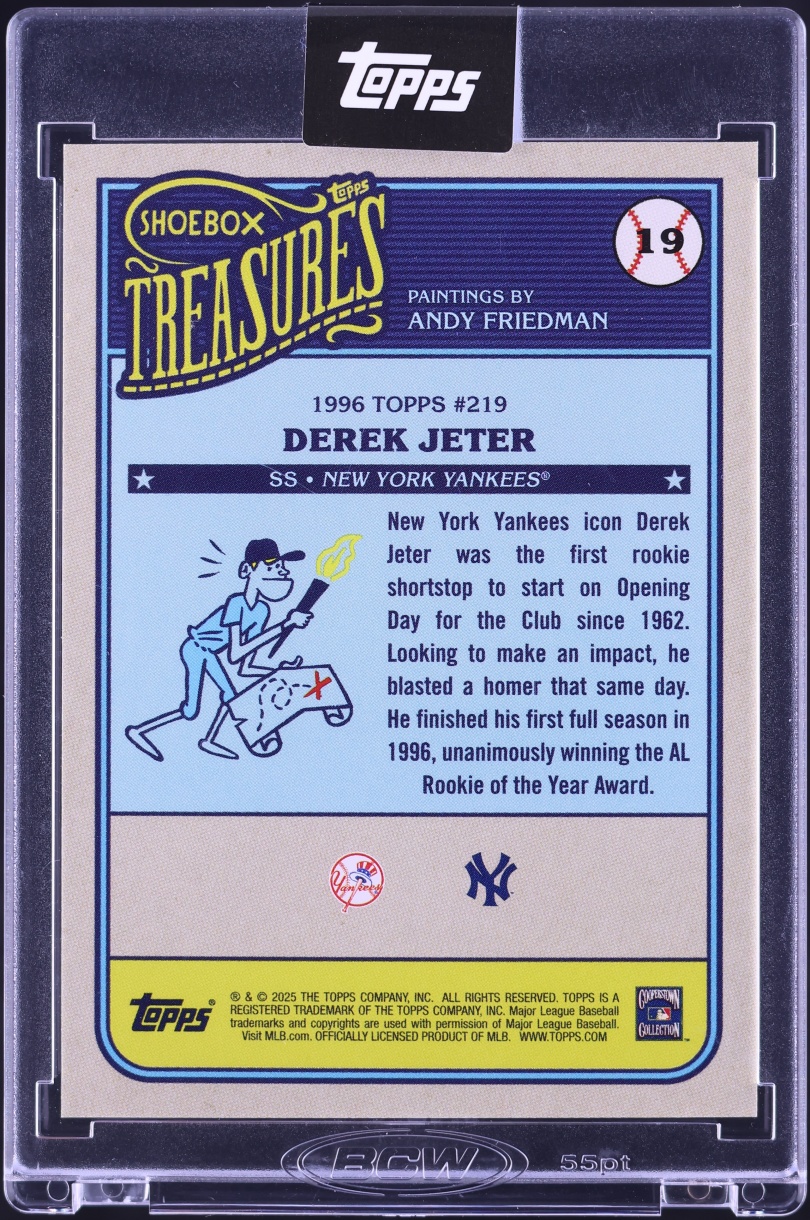 2025 Topps Shoebox Treasures Canvas Stock Derek Jeter #19