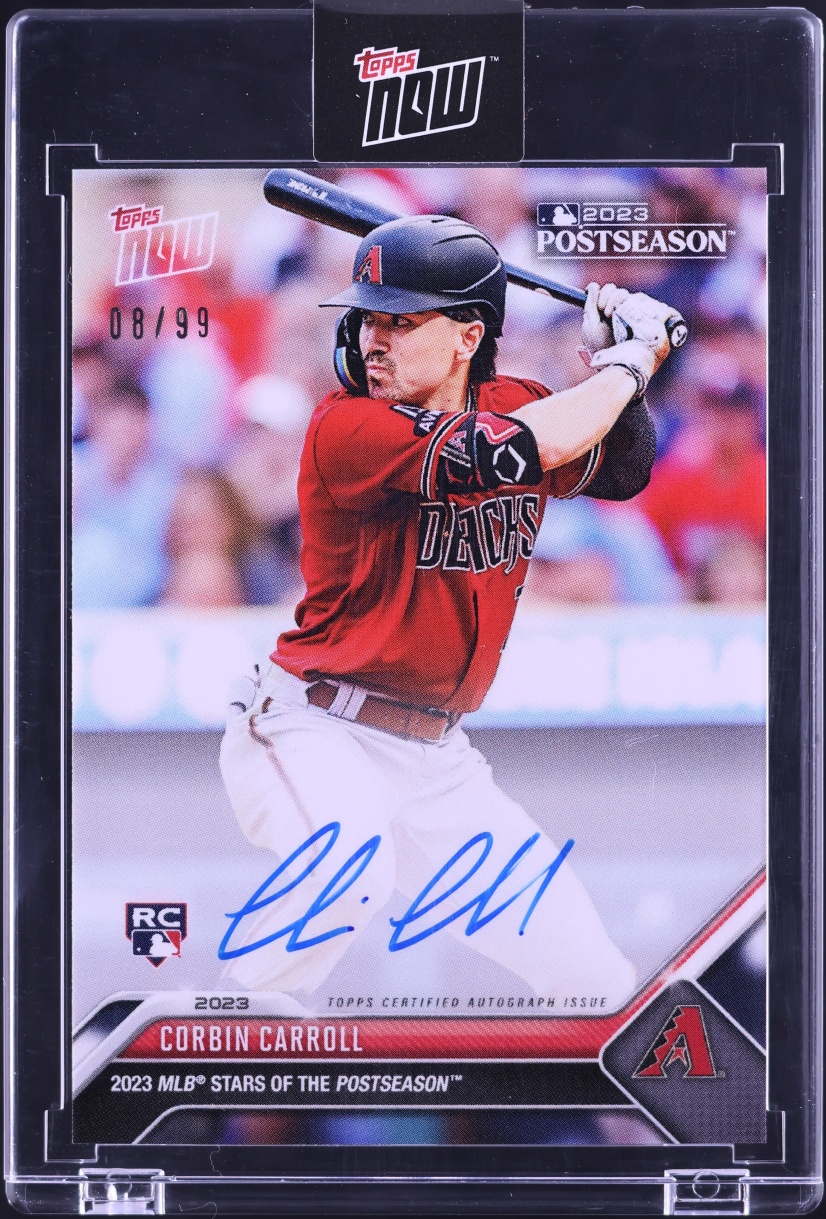 2023 Topps Now Postseason Corbin Carroll ROOKIE AUTO /99 #PSCC-A