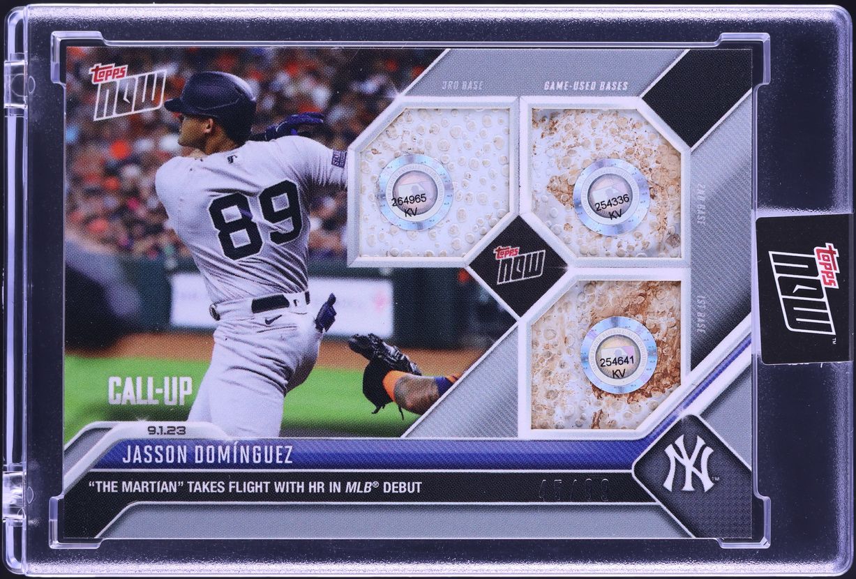 2023 Topps Now Game Used Triple Base Jasson Dominguez ROOKIE RELIC /99 #798A