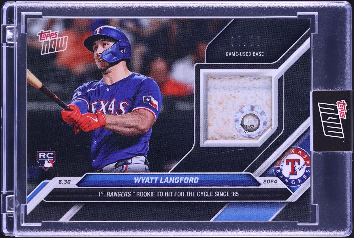 2024 Topps Now Game Used Base Black Wyatt Langford ROOKIE RELIC /99 #364B