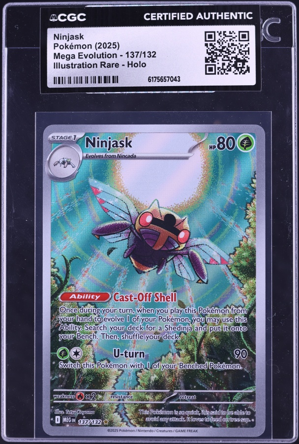 2025 Pokemon Mega Evolution IR Ninjask #137 CGC AUTH