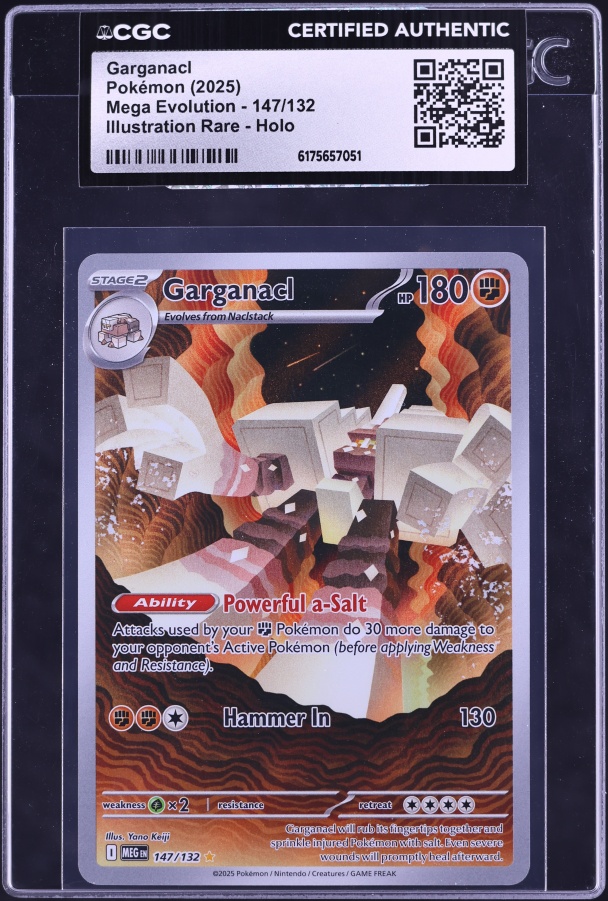 2025 Pokemon Mega Evolution IR Garganacl #147 CGC AUTH
