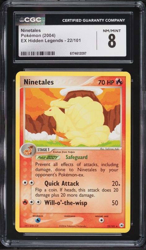 2004 Pokemon EX Hidden Legends Ninetales #22 CGC 8 NM-MT