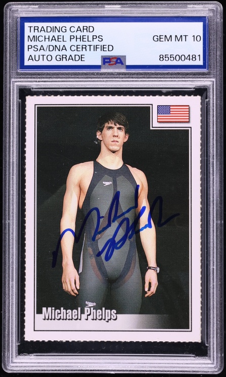 Michael Phelps Signed Autographed Trading Card AUTO PSA/DNA AUTH