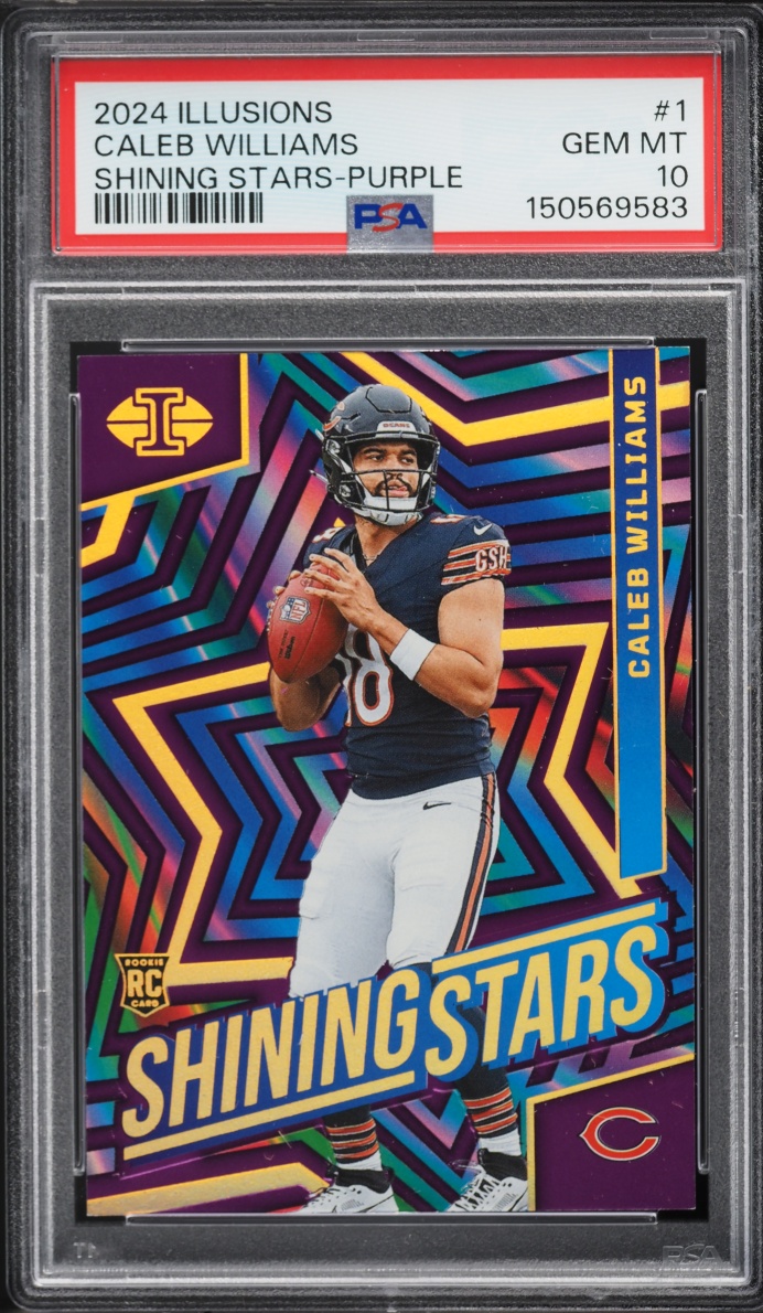 2024 Panini Illusions Shining Stars Purple Caleb Williams ROOKIE /50 #1 PSA 10 GEM MINT