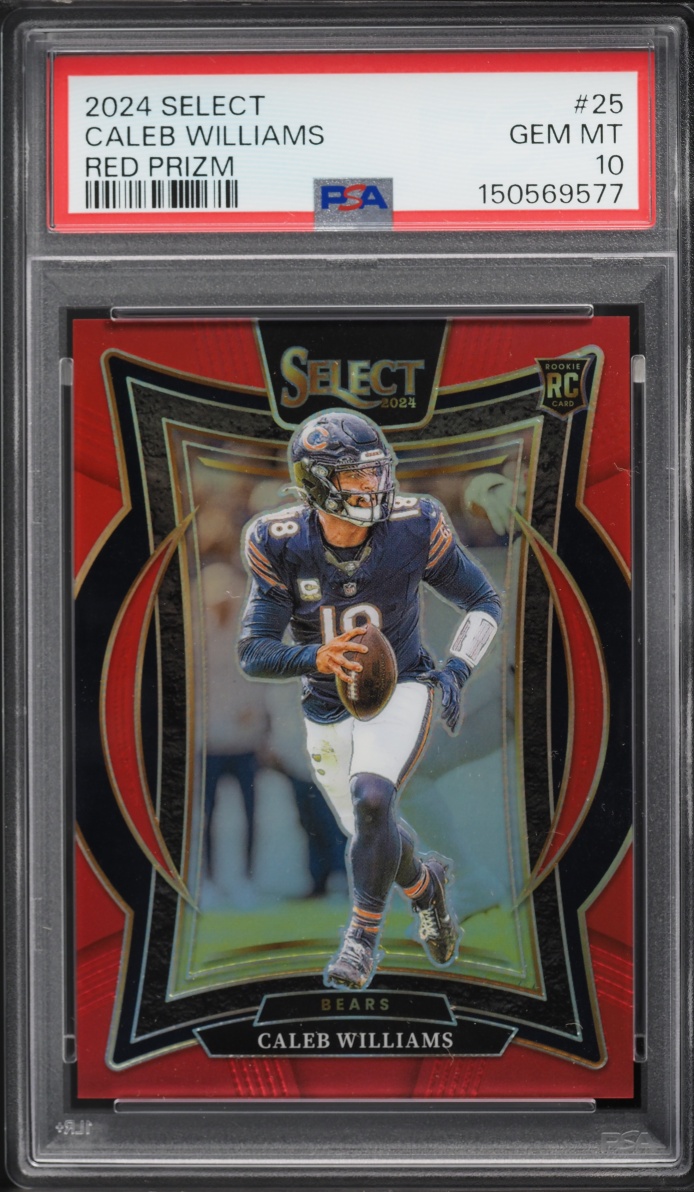 2024 Select Concourse Red Prizm Caleb Williams ROOKIE /99 #25 PSA 10 GEM MINT
