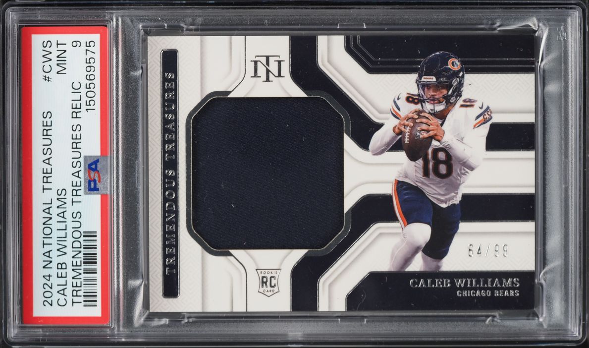 2024 National Treasures Tremendous Relics Caleb Williams ROOKIE PATCH /99 #CWS PSA 9 MINT