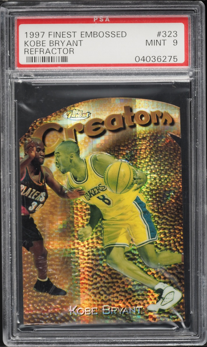 1997 Finest Embossed Refractor Kobe Bryant /74 #323 PSA 9 MINT