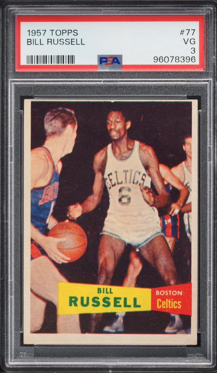 1957 Topps Basketball Bill Russell SP ROOKIE #77 PSA 3 VG