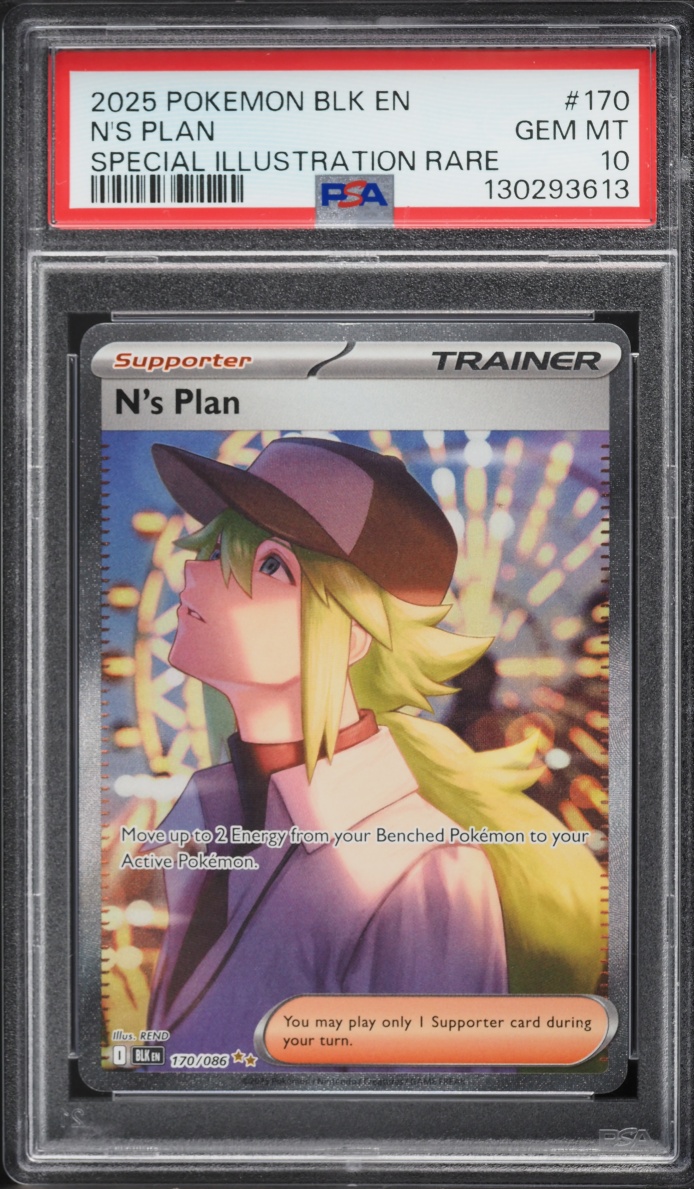 2025 Pokemon Scarlet & Violet Black Bolt SIR N's Plan #170 PSA 10 GEM MINT