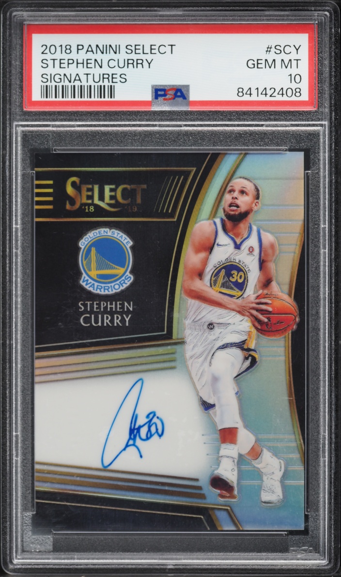 2018 Select Prizm Stephen Curry AUTO /49 #SG-SCY PSA 10 GEM MINT