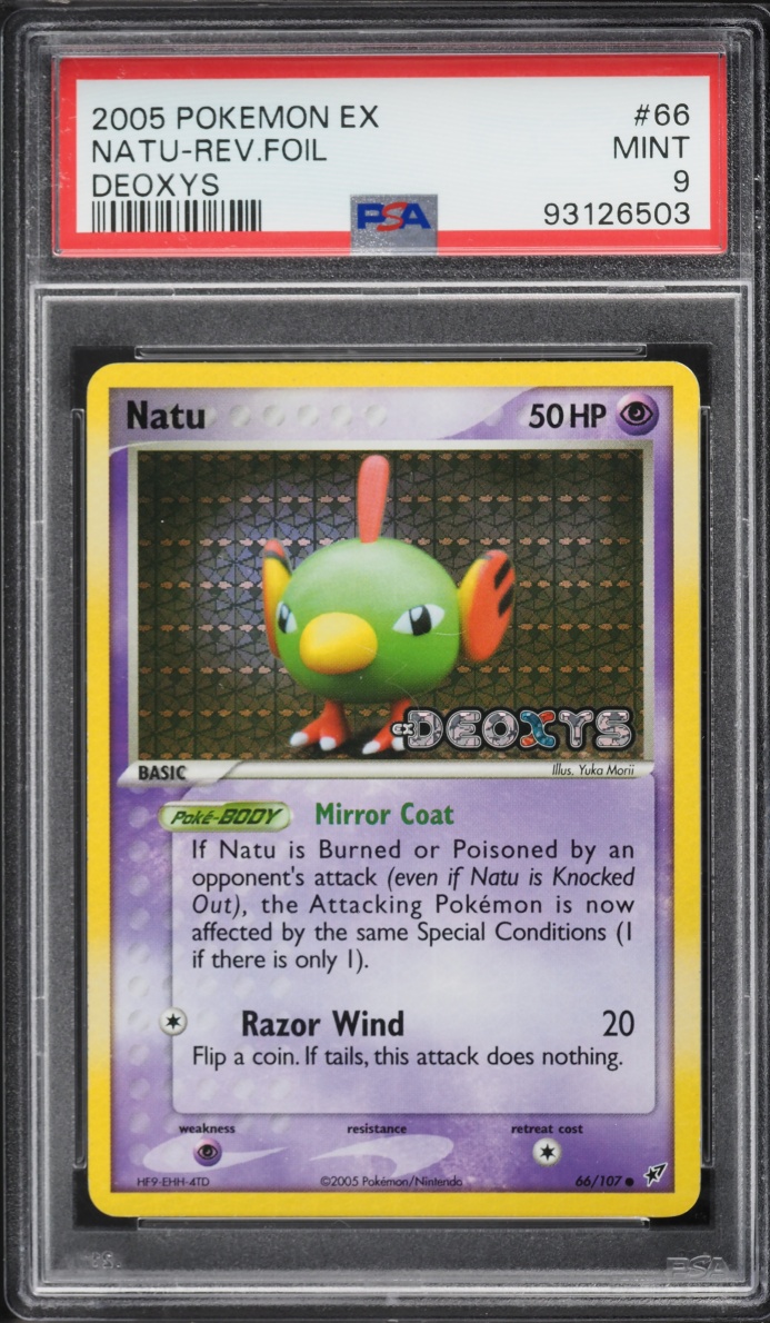2005 Pokemon EX Deoxys Reverse Holo Natu #66 PSA 9 MINT