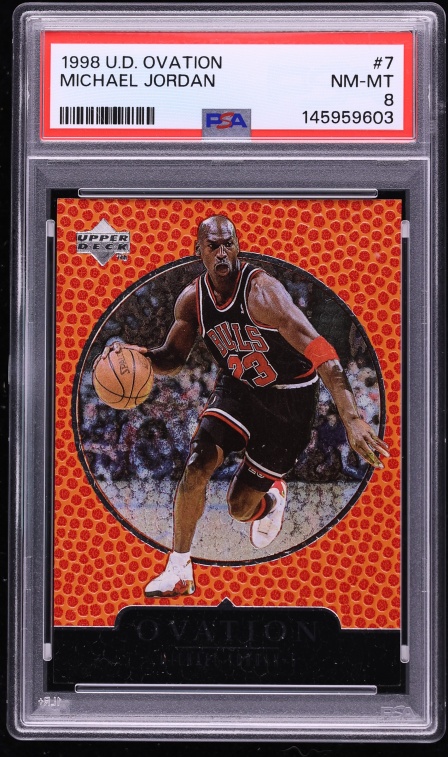 1998 Upper Deck Ovation Michael Jordan #7 PSA 8 NM-MT