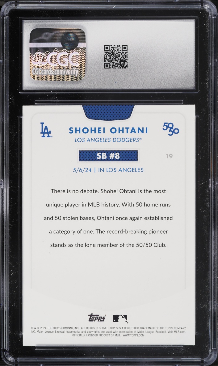 2024 Topps 50/50 Shohei Ohtani #19 CGC 10 GEM MINT