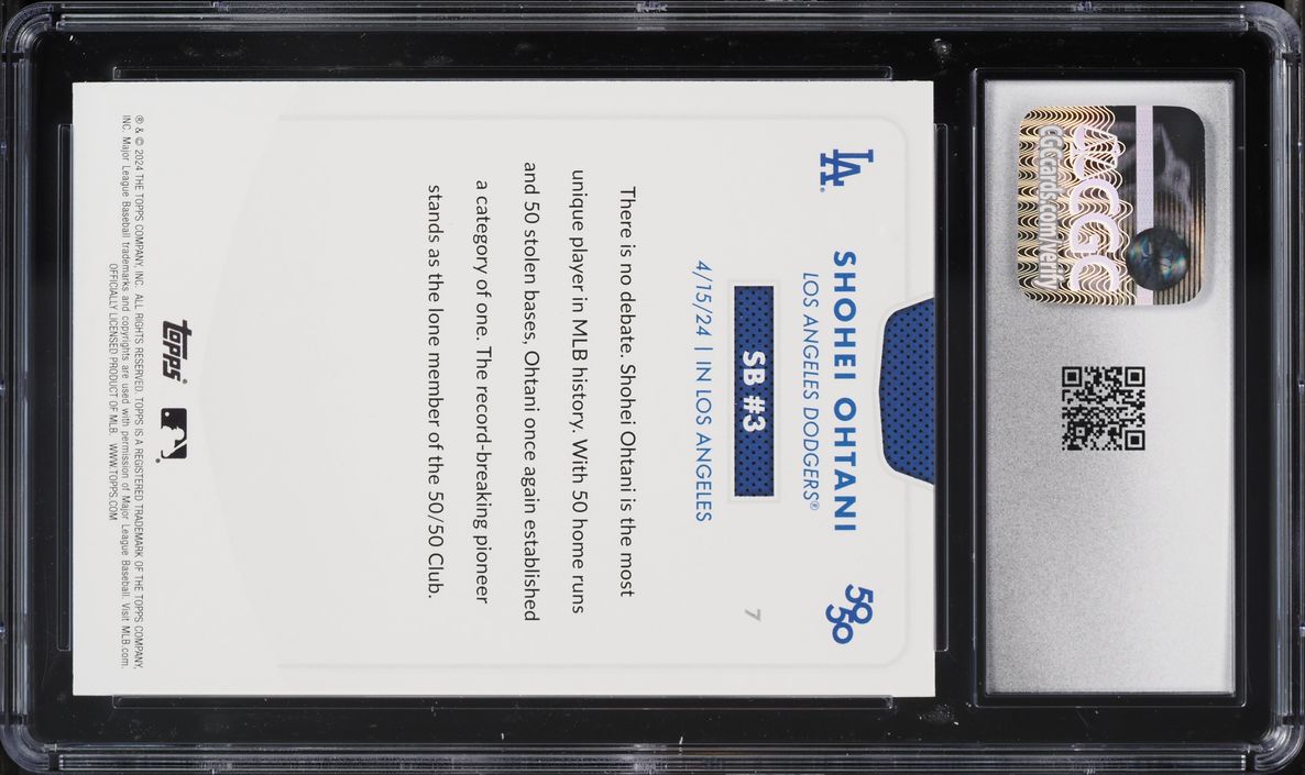 2024 Topps 50/50 Shohei Ohtani #7 CGC 9.5 MINT+