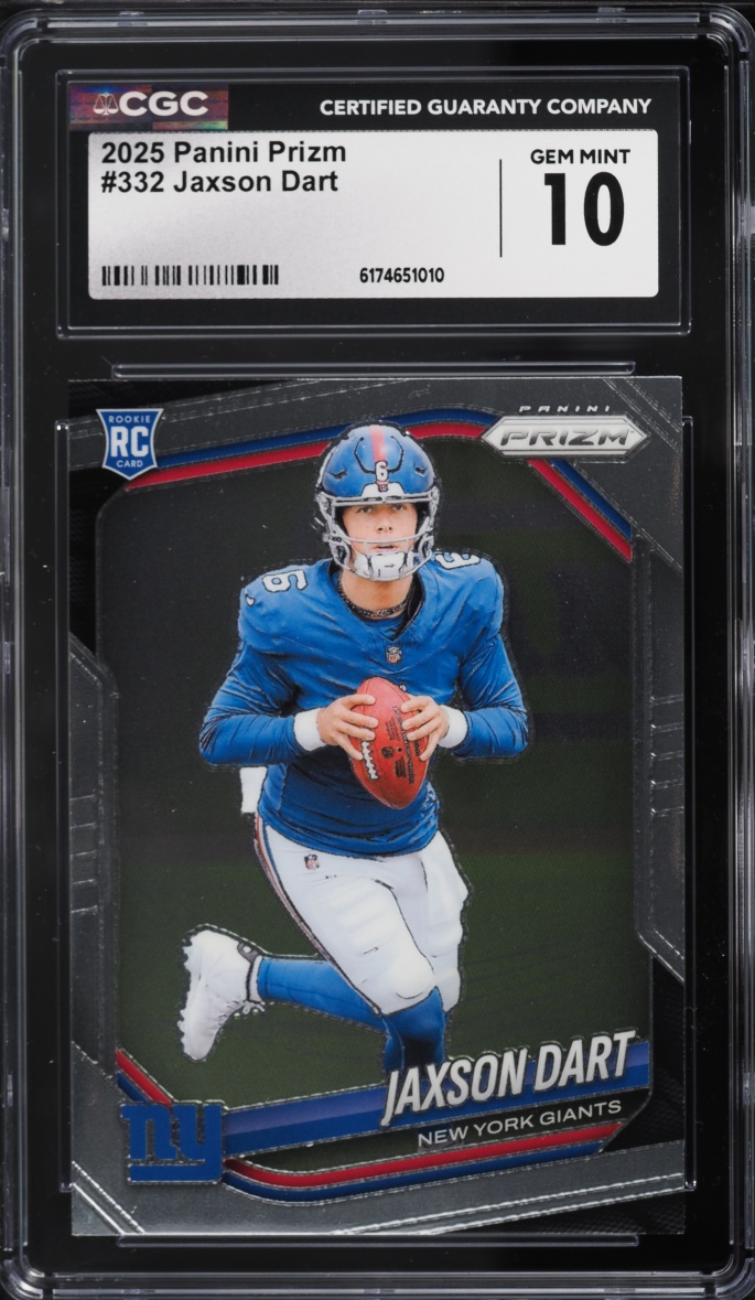 2025 Panini Prizm Jaxson Dart ROOKIE #332 CGC 10 GEM MINT
