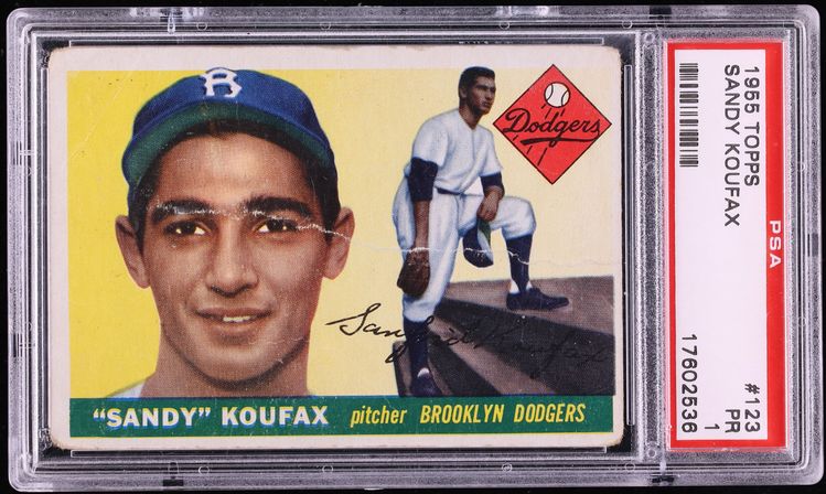 1955 Topps Sandy Koufax ROOKIE #123 PSA 1 PR