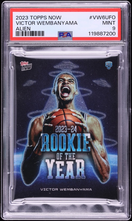 2023 Topps Now Alien Victor Wembanyama ROOKIE #VW-6UFO PSA 9 MINT