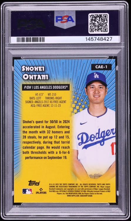 2025 Topps Chrome Logofractor Edition Chrome All Etch Shohei Ohtani #CAE1 PSA 9 MINT