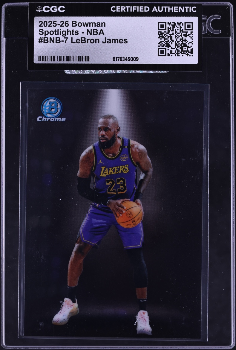 2025 Bowman Chrome Spotlights NBA LeBron James #BNB-7 CGC AUTH