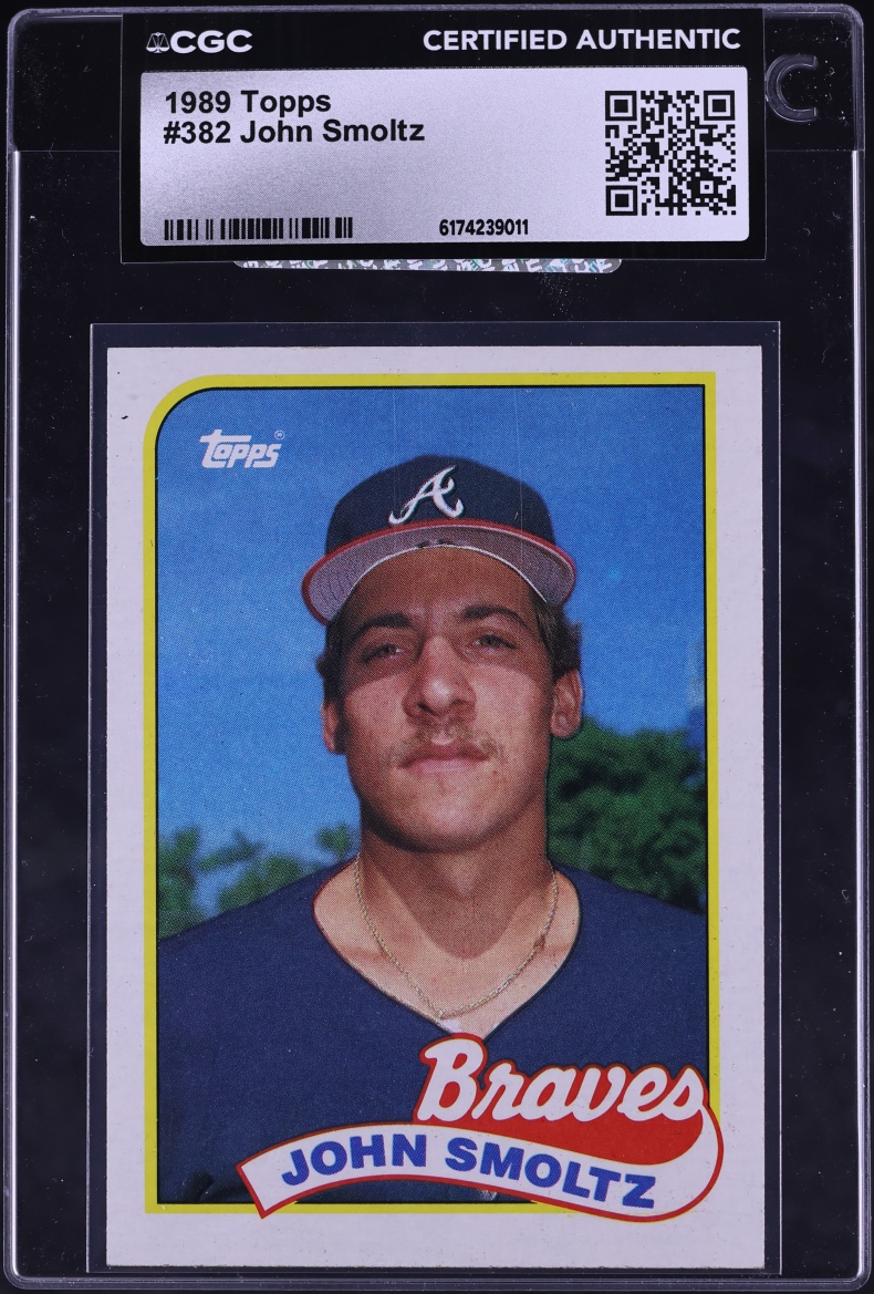 1989 Topps John Smoltz ROOKIE #382 CGC AUTH